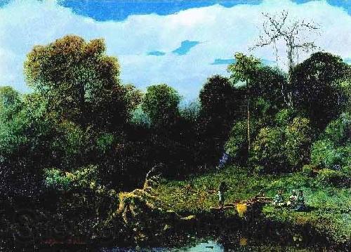 William-Adolphe Bouguereau River landscape France oil painting art